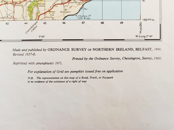 Vintage Ordnance Survey maps of Northern Ireland set of 9 maps