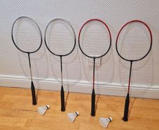 badminton rackets x 4