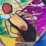 Original Abstract Painting  Original Art  Swim Art Swimmer Swimming art Image 6