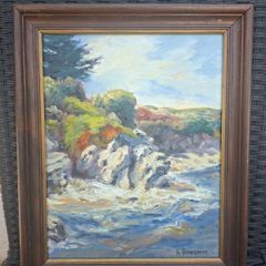 Stunning Original Impressionist Seascape Oil Painting of Cambria Shore California