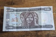 Eritrea, 10 Nafka banknote, 24.5.1997 - free standard postage