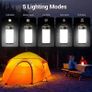 LED Camping Lights, Rechargeable Camping Lanterns with 400LM 5 Light Modes Water-Resistant, Portable Emergency Tent Lights for Camping Power Cuts Hiking (FREE SHIPPING) Image 6
