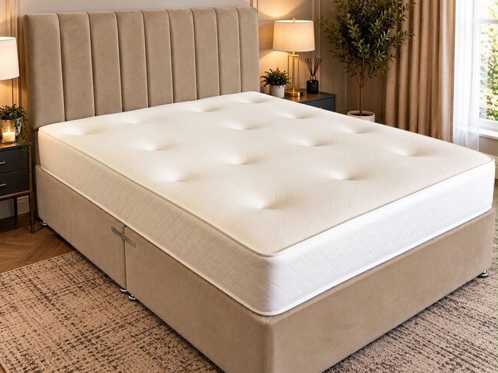 single bed and mattresses