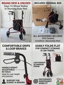 3 Wheel Walker Mobility Aid for Elderly