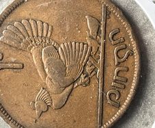 1942 'chickless' Irish Penny - RARE