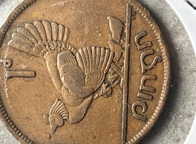 1942 'chickless' Irish Penny - RARE