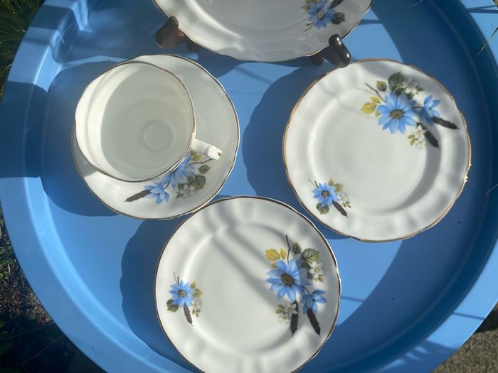 Arklow bone china trio and plates