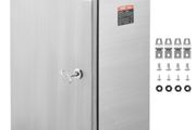 Steel Electrical Box, 50.8 x 40.6 x 20.3 cm, 304 Stainless Steel Electrical Enclosure Box, Wall-Mounted Outdoor Electrical Electronic Equipment Enclosure with Mounting Plate Hinges Lock, IP66 Waterproof