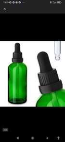 100 ml Green Glass Bottle with Glass Pipette Drop