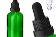 100 ml Green Glass Bottle with Glass Pipette Drop