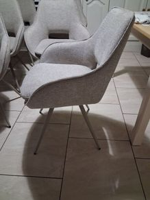 6 Dining chairs, nearly new.