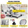 Commercial Meat Slicer, 200W Electric Deli Food Slicer, 350-400RPM Meat Slicer with 8" Carbon Steel Blade, 0 - 0.47 inch Adjustable Thickness Image 5