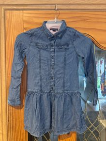 Tommy Hilfiger denim long sleeve girl's dress age 7 Postage included