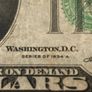 USA 1934 A 10 Dollars Banknote Light green seal No Motto Image 3