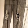 Distressed Gray Jeans Size L Image 2