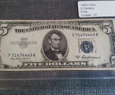1953 United States 5 Dollar Silver Certificate
