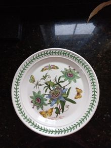 Portmeirion Plate- Antique Blue Passion Flowers