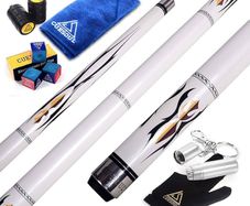 58" 2 Piece Maple Billiard Pool Cue Sticks-19oz