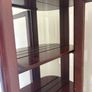 Vintage The Bombay Company Mirrored Curved Glass Wood Curio Cabinet Image 5