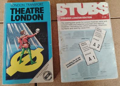 Vintage London Theatre Guide Lot - Stubbs Vol 1 No 1 & 1980 Transit Guide