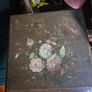 Antique Edwardian folk art handpainted fl9ral side table 2 tier Image 10