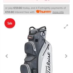Titleist Stadry Waterproof Cart Bag for sale