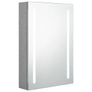 LED Bathroom Mirror Cabinet Concrete Grey 50x13x70 cm Image 2