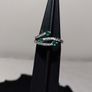 18ct white gold diamond and emerald dress ring Image 6