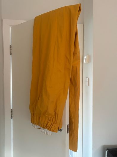 Mustard yellow curtain