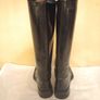Prada Black All Leather Knee High Boots 38.5 Image 4