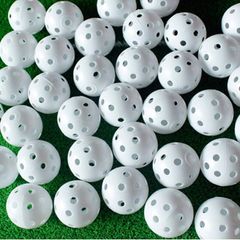 100 Pack Plastic Golf Training Balls with 2 Golf Ball Tees  Airflow Hollow Golf Balls for Indoor Putting Green, Backyard Outdoor Practice Equipment