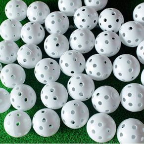 100 Pack Plastic Golf Training Balls with 2 Golf Ball Tees  Airflow Hollow Golf Balls for Indoor Putting Green, Backyard Outdoor Practice Equipment