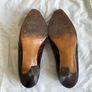 Pair of vintage handcrafted italian leather stilettos Image 5
