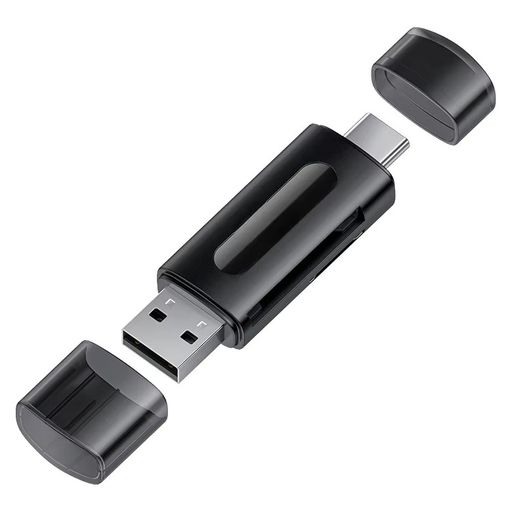 4-in-1 Multi function USB TYPE-C Card Reader External Storage Black Stretch for Memory Stick USB 2.0 Mini SD TF Card Reader