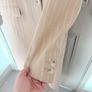 New Topshop double breasted wool mix coat in oatmeal with a white stripe Image 8