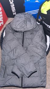 Under Armour Pronto Hooded Long Sleeve Puffer Jacket Kids XL Smokey Grey