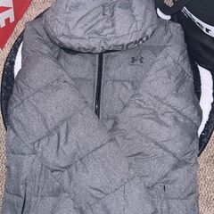 Under Armour Pronto Hooded Long Sleeve Puffer Jacket Kids XL Smokey Grey