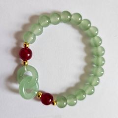 Brand New Green Beaded Stretch Bracelet
