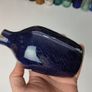 271 - Vintage 1950s Cobalt Blue Glazed Stoneware Decorative Collectible Display Furniture Cream Bottle Image 2