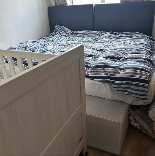 Free - two single bed base with headboards (you can use it as a double bed)