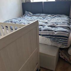 Free - two single bed base with headboards (you can use it as a double bed)