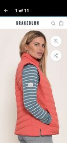 Brakeburn coral gilet UK12