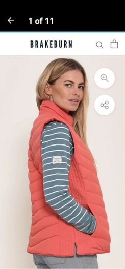 Brakeburn coral gilet UK12