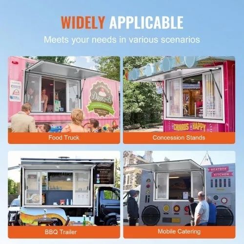 122L x 91.4W cm Concession Stand Serving Window Food Truck Service Awning