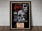 Slayer Vintage Concert Poster + Ticket Top Hat Dun Laoghaire 1988 Reproduction Print