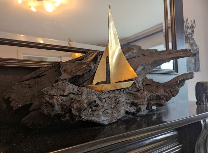 Galway Hooker Bog Oak Sculpture