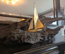Galway Hooker Bog Oak Sculpture