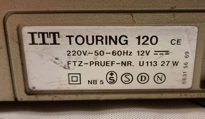 From 1979  ITT 120 Touring Stereo Cassette recorder, working good compare with age.