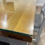 Solid wood extendable Kitchen Table with glass top & 6 chairs Image 4