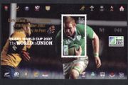 2007 Cork Stamp and Coin Exhibition 17th November 2007 Exhibition Miniature Sheet on Ireland Rugby World Cup Commemorative Stamps Miniature Sheet Mint Never Hinged (MNH)
